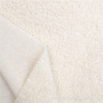 Hot Sale Polyester Weiß Mohair Strickmantel Stoffe